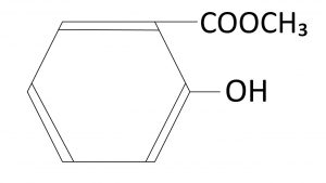 サリチル酸メチルの構造式