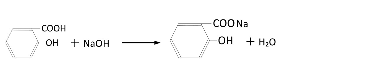 サリチル酸の中和反応