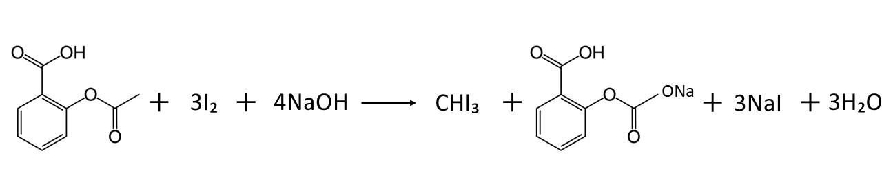 アセチルサリチル酸のヨードホルム反応