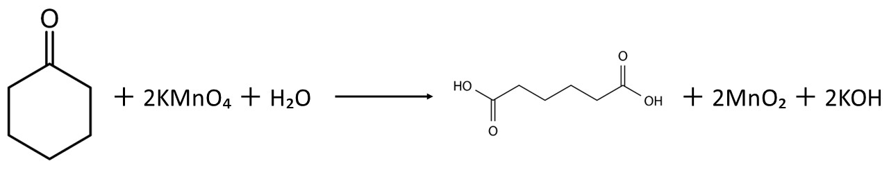過マンガン酸カリウム酸化によるシクロヘキサノンからアジピン酸の合成