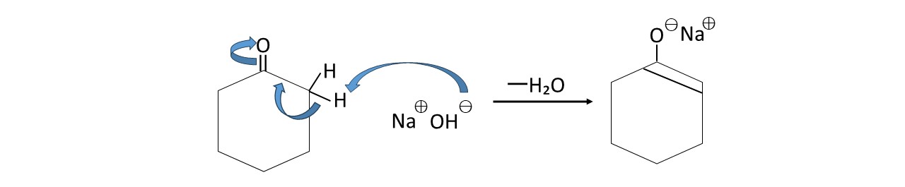 シクロヘキサノンのエノール化